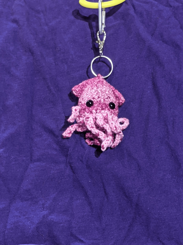 Cute Squid Keyring 